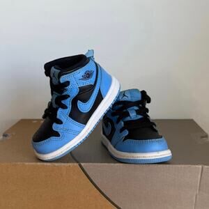 Nike Air Jordan 1 Mid ‘University Blue’ Toddler Sneakers- SZ 5 C